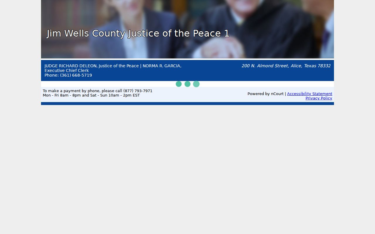 Jim Wells County bench warrant route, empty Precinct 1 payment portal