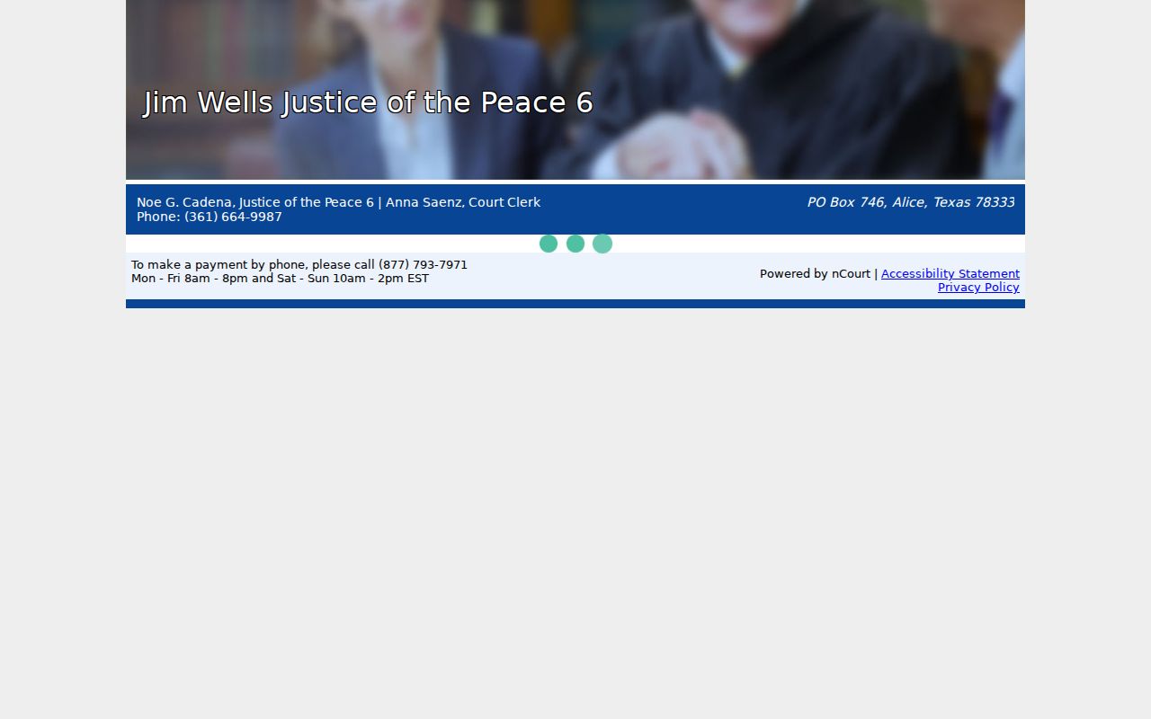 Jim Wells County bench warrant route, empty Precinct 6 payment portal