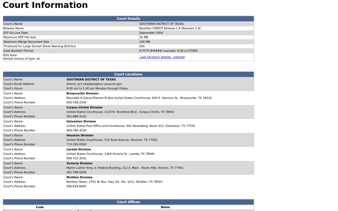 Jim Wells County federal arrest warrant routing to the Southern District of Texas